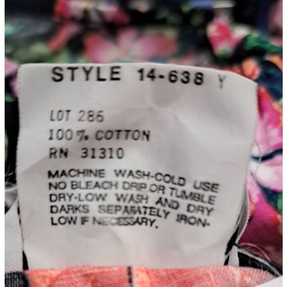 Amy Byer Top Size Large Black Floral Cropped Vintage Y2K‎ - Picture 7 of 7